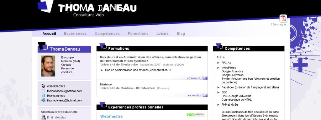 CV de Thoma Daneau
