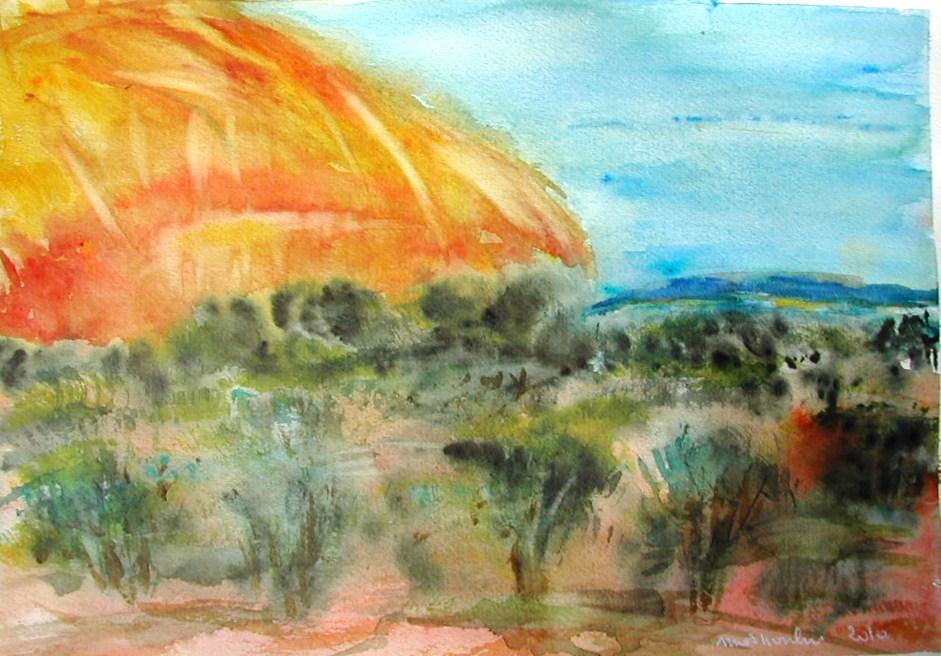 Outback - Terres rouges d’Australie - Aquarelle outback.1265871616.JPG