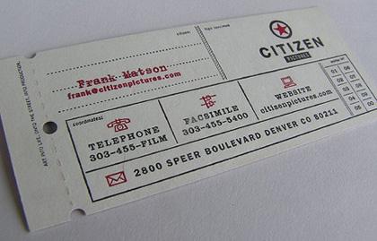 ticket un ticket de visite