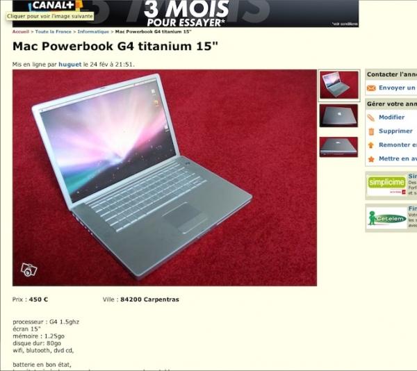 materiel  Boostez votre PowerBook G4