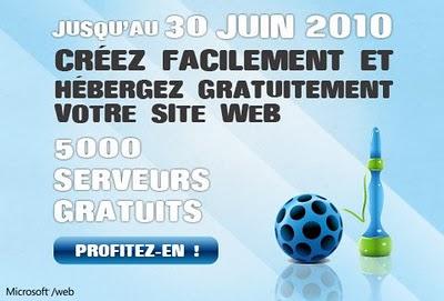 5000 serveurs web offerts par Microsoft ! 5000 serveurs web offerts par Microsoft !