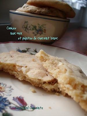 Cookies aux noix et pépites de chocolat blanc Cookies aux noix et pépites de chocolat blanc