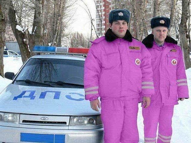 Police in pink