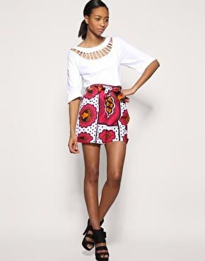 ASOS AFRICA Printed Tie Waist Shorts