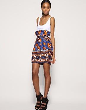 ASOS AFRICA Printed Paperbag Waist Skirt