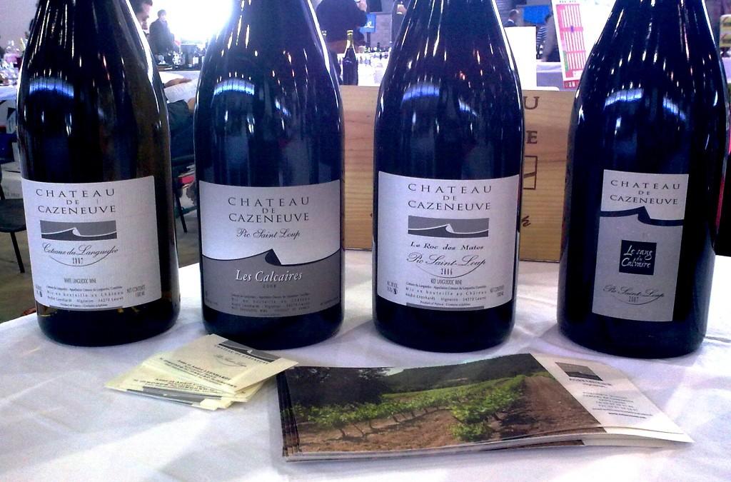 gamme des vins du chateau de cazeneuve 1024x675 actualite  Double rencontre aux salons millésime bio & Vinisud 2010 