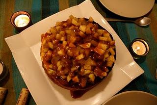Cheesecake compotée de pomme, caramel, tonka