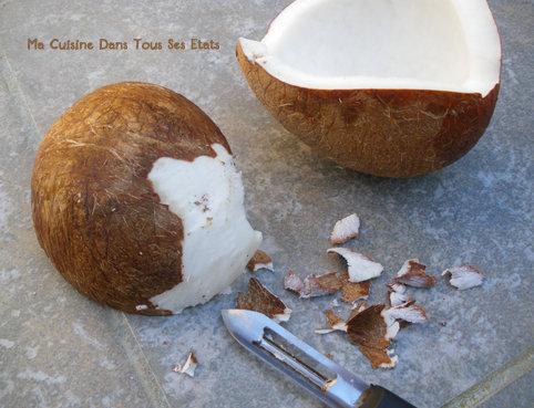 peler noix de coco
