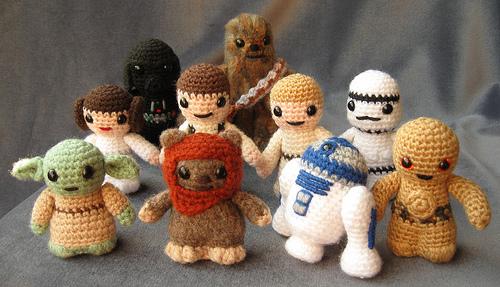 photo star wars personnages tricot amigurumi