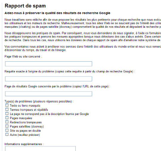 rapport_spam Dénoncez les spammeurs