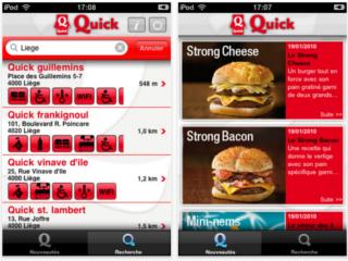 Le fast food Quick lance son application iPhone