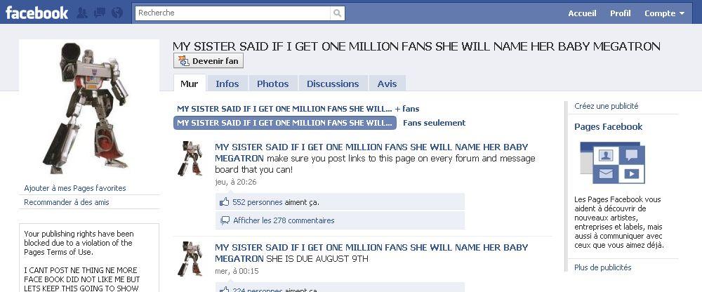 magatron Appeler son fils Megatron