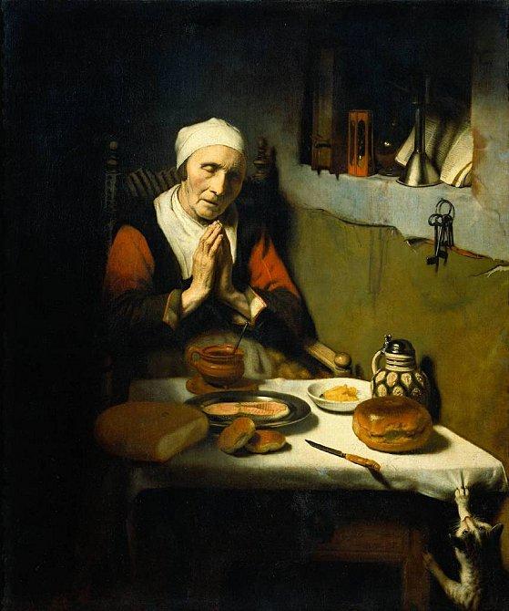 nicolaes maes vielle femme priere