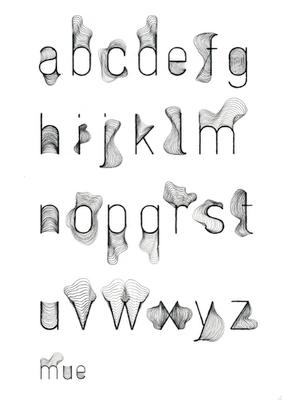 travail de création d'un alphabet