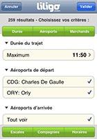 Avec Liligo sur App Store ce sont des billets d’avion moins cher