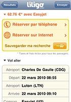 Avec Liligo sur App Store ce sont des billets d’avion moins cher