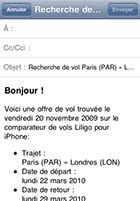 Avec Liligo sur App Store ce sont des billets d’avion moins cher