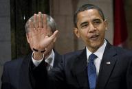 Obama's hand hiding Canada Prime Minister face