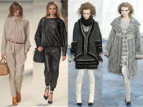 Best of des défilés Fashion Week Hiver 2010. Collection Chloé (2 looks de gauche) et Chanel(2 looks de droite). Source:http://madame.lefigaro.fr
