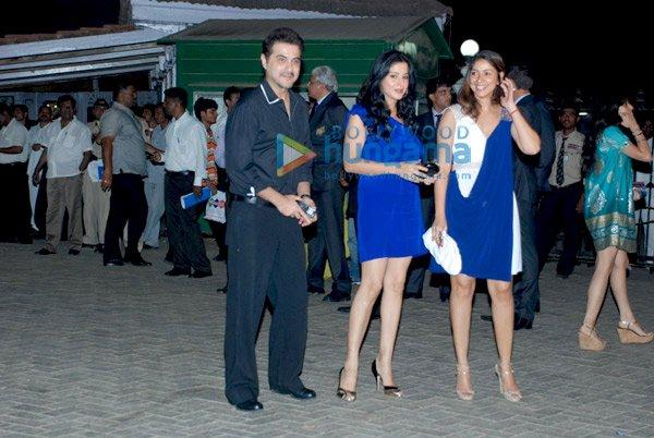 Shaharukh Khan et Shilpa Shetty à la soirée d'ouverture du IPL