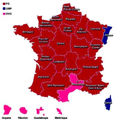 carte régions 2004