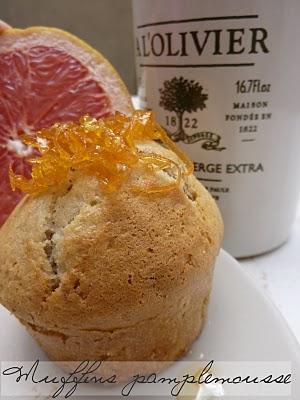 Muffins Pamplemousse à l'huile d'olive et au thé Earl Grey