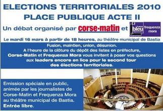 Débat entre les quatre candidats au second tour ce soir au théâtre de Bastia à 18h