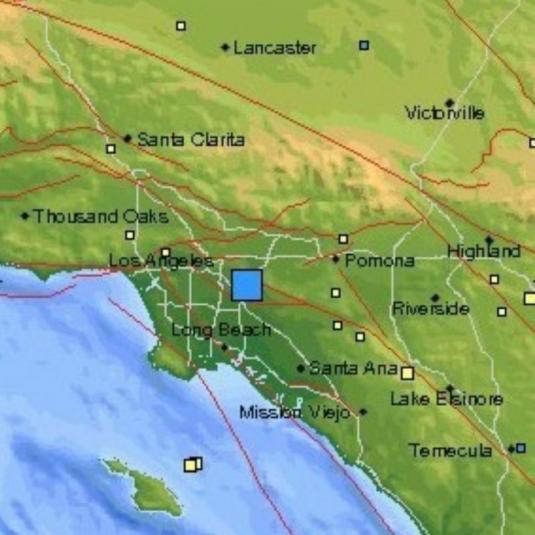 Tremblement de terre de Magnitude 4.4, Pico Rivera, Grand Los Angeles, Californie, 16 Mars 2010