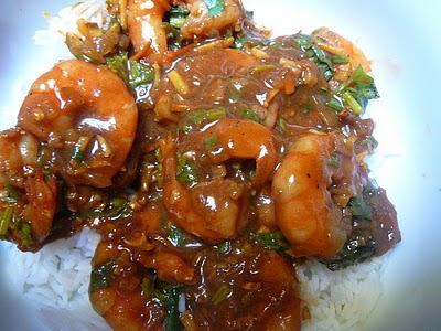 Crevettes aux piments - Chilli shrimp