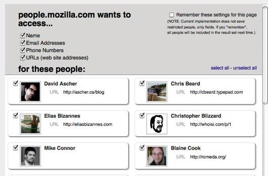 mozilla contacts 2 Firefox travaille sur un carnet d’adresses unifié