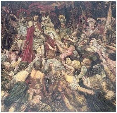 Gustave LE ROUGE : Le Christ aux outrages d'Henry de GROUX