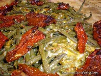 Judias verdes-Mostaza antigua  al horno / Haricots vert-moutarde a l'ancienne au four