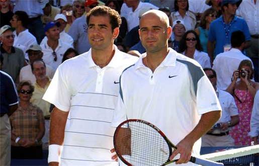 Clash entre Agassi et Sampras lors d'une exhibition caritative à Indian Wells