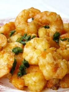 Recette tapas : Crevettes aillées au citron et persil