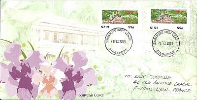 Nouveaux timbres de distributeur à Singapour
