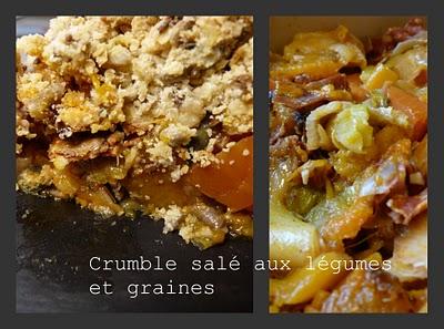 Crumble salé aux légumes et graines Crumble salé aux légumes et graines