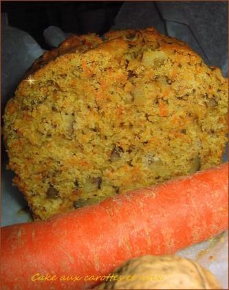 Cake aux carottes et aux noix