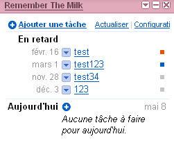Remember The Milk améliore ses Gadgets et Widgets Remember The Milk améliore ses Gadgets et Widgets