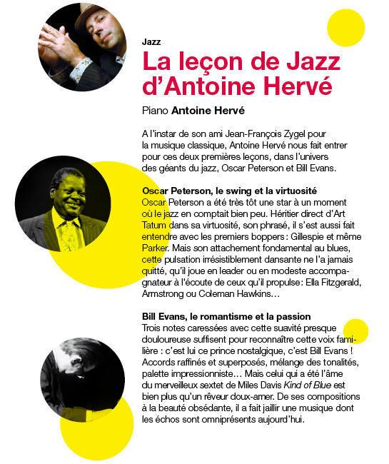 Leçons de Jazz : Oscar Peterson (2 avril) et Bill Evans (11 avril)