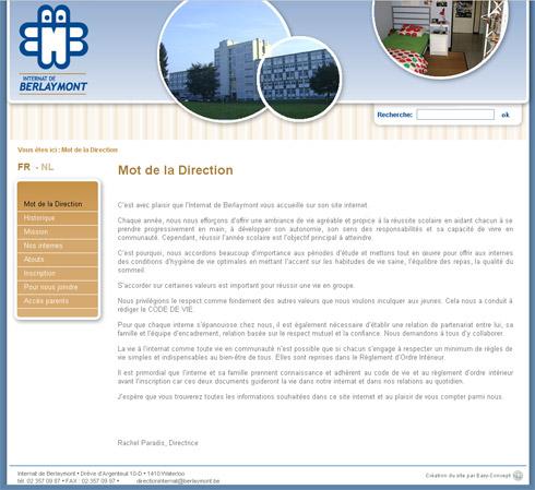 Mise en ligne du site Internet de l'internat de Berlaymont