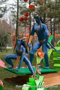 Lanterne en forme d'Avatar au Festival du soleil - Chengdu