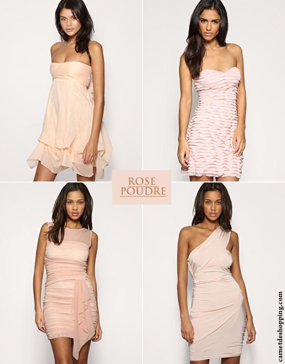 Asos robes rose poudré nude
