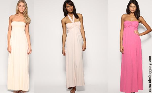 Asos robes rose poudré nude