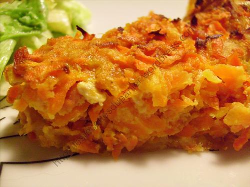 Tarte au carottes et poulet / Carrot and chicken pie