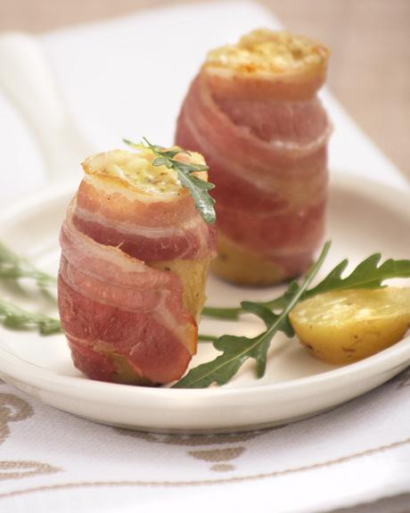 pomme-tartiflette enrouler les pommes et rouler les invités