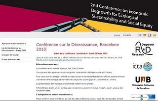 Conférence sur la Décroissance, Barcelone 2010