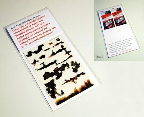 autocollants antivol voiture 2 Quelques gadgets anti-vol pas communs !