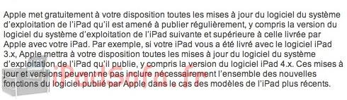 ipad-maj-gratuites Erratum: Détails sur les mises à jours