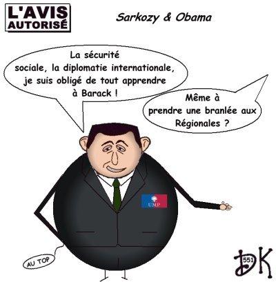 Tags : dessin humoristique, gag politique, parodie, caricature, dessin de presse, image humour, joke, drôle, l'avis autorisé, dk, Nicolas Sarkozy, Barack Obama, Michelle Obama pas nue, Carla Bruni pas nue, diner, maison blanche, USA, Etats Unis, université de Columbia, ump, droite, france, élections régionales, sécurité sociale, branlée, diplomatie internationale