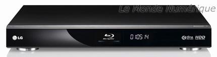 LG HR500, lecteur Blu-ray avec double tuner TNT HD et disque dur